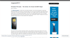 Desktop Screenshot of mypost2011.wordpress.com