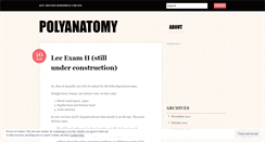 Desktop Screenshot of polyanatomy.wordpress.com