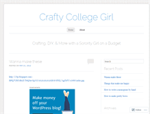 Tablet Screenshot of craftycollegegirl.wordpress.com