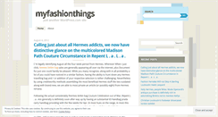 Desktop Screenshot of myfashionthings.wordpress.com