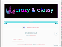 Tablet Screenshot of crazyandclassy.wordpress.com