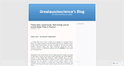 Desktop Screenshot of greataussiescience.wordpress.com