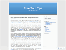 Tablet Screenshot of freetechtips.wordpress.com