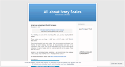 Desktop Screenshot of ivoryscales.wordpress.com