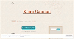 Desktop Screenshot of kiaragannon.wordpress.com