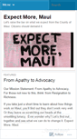 Mobile Screenshot of expectmoremaui.wordpress.com