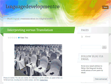 Tablet Screenshot of languagedevelopmentco.wordpress.com