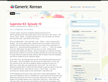 Tablet Screenshot of generickorean.wordpress.com