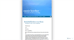 Desktop Screenshot of cassiekoerber.wordpress.com