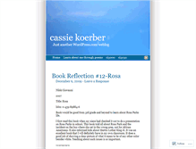 Tablet Screenshot of cassiekoerber.wordpress.com