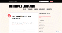 Desktop Screenshot of derrickfeldmann.wordpress.com