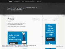 Tablet Screenshot of ieatloveandrun.wordpress.com