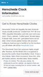 Mobile Screenshot of herschedeclock17.wordpress.com