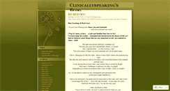 Desktop Screenshot of clinicallyspeaking.wordpress.com