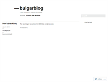 Tablet Screenshot of bulgarblog.wordpress.com