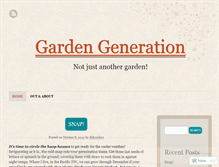 Tablet Screenshot of gardengeneration.wordpress.com