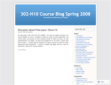 Tablet Screenshot of 302h10s08.wordpress.com
