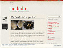Tablet Screenshot of nududu.wordpress.com