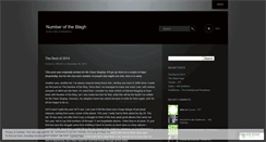 Desktop Screenshot of numberoftheblagh.wordpress.com