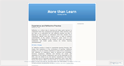 Desktop Screenshot of morethanlearn.wordpress.com