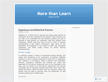Tablet Screenshot of morethanlearn.wordpress.com