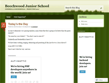 Tablet Screenshot of beechwoodjuniorschool.wordpress.com