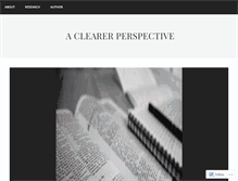 Tablet Screenshot of clearerperspective.wordpress.com