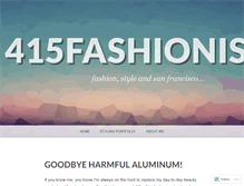 Tablet Screenshot of 415fashionista.wordpress.com