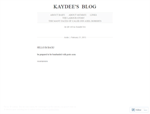 Tablet Screenshot of kaydeeroberts.wordpress.com