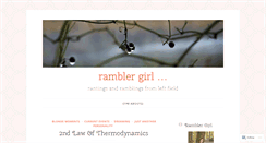 Desktop Screenshot of 1ramblergirl.wordpress.com