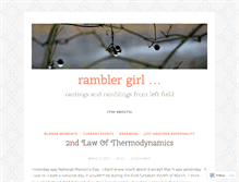 Tablet Screenshot of 1ramblergirl.wordpress.com