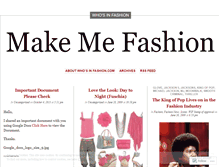 Tablet Screenshot of makemefashion.wordpress.com