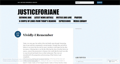 Desktop Screenshot of justiceforjane.wordpress.com