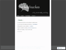 Tablet Screenshot of machenmachen.wordpress.com