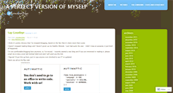 Desktop Screenshot of aperfectversionofmyself.wordpress.com