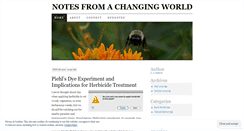 Desktop Screenshot of notesfromachangingworld.wordpress.com