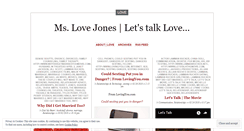Desktop Screenshot of mslovejones.wordpress.com