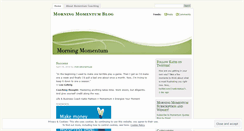 Desktop Screenshot of morningmomentum.wordpress.com