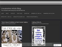 Tablet Screenshot of lincsartists.wordpress.com