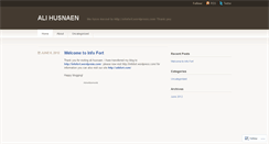 Desktop Screenshot of alihusnaen.wordpress.com