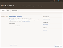 Tablet Screenshot of alihusnaen.wordpress.com