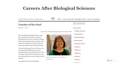 Desktop Screenshot of biosciencecareers.wordpress.com