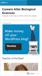 Mobile Screenshot of biosciencecareers.wordpress.com