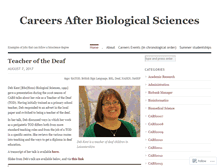 Tablet Screenshot of biosciencecareers.wordpress.com