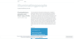 Desktop Screenshot of illuminatingpeople.wordpress.com
