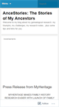 Mobile Screenshot of ancestories1.wordpress.com