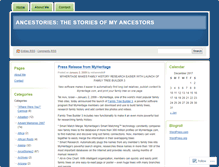 Tablet Screenshot of ancestories1.wordpress.com