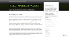 Desktop Screenshot of cleanmarylandwaters.wordpress.com