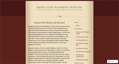 Desktop Screenshot of beinglefthanded.wordpress.com