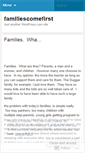 Mobile Screenshot of familiescomefirst.wordpress.com